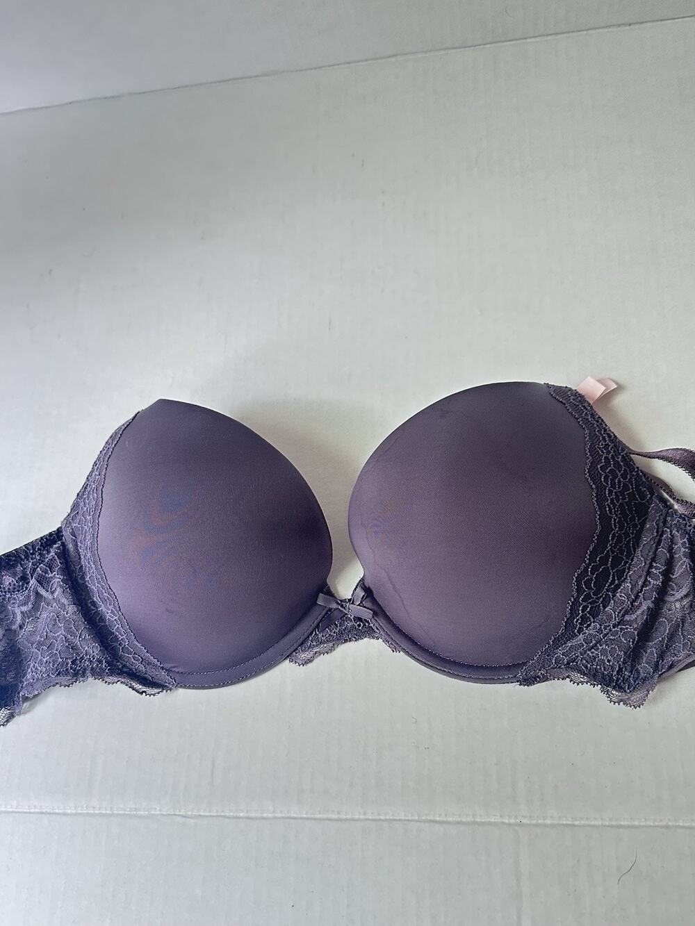 Victoria's Secret Dream Angels Demi Bra 34 D Push Up Smooth Lace READ!